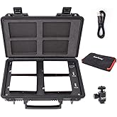 Aputure MC 4-Light Travel Kit 4 MC LED On Camera Light Wireless Charge Case | CRI/TLCI 96+, Temperature 3200K-6500K, HSI Mode,Support Magnetic Attraction