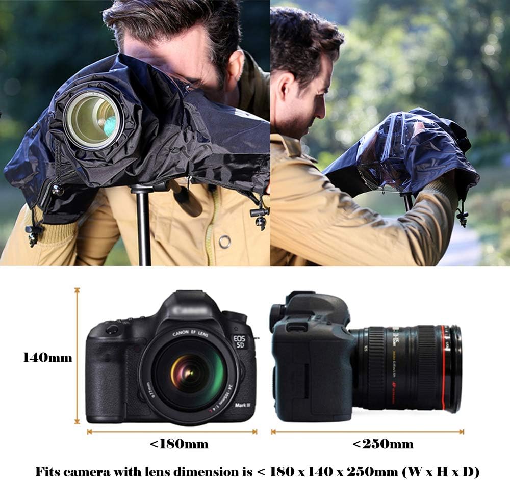 JJC Camera Rain Cover Waterproof for Almost All DSLR & SLR Camera - Image 3