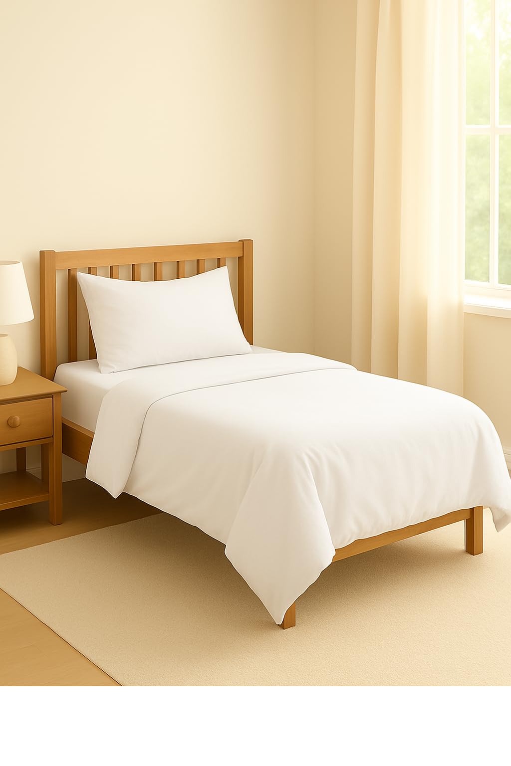 Comfortnights Single Terry Waterproof Duvet Protector 140 x 200cms White