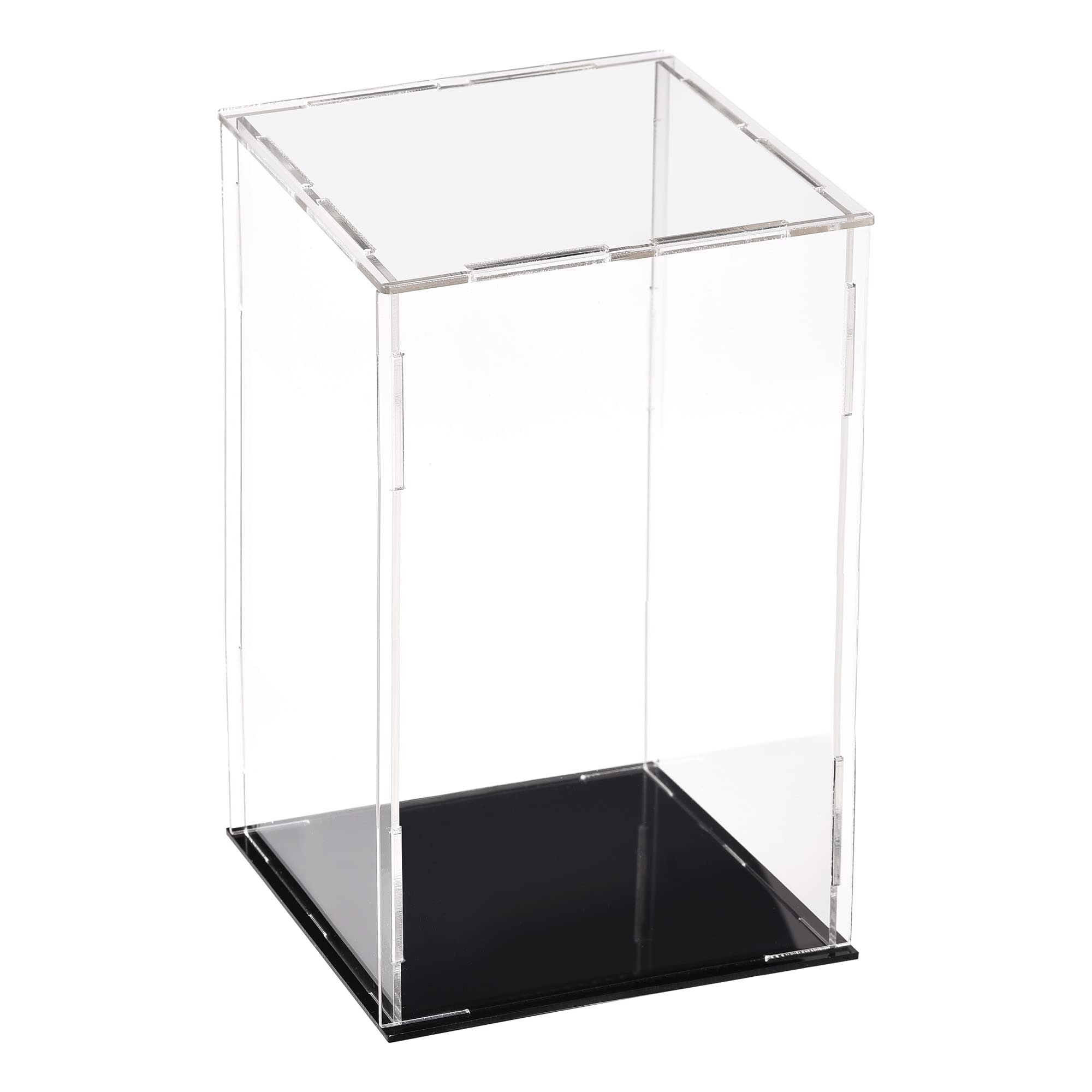 sourcing map Acrylic Clear Display Case Box Dustproof Protection Showcase Cube Collectibles Show Box 10x10x20cm