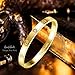 GuqiGuli 14k Yellow Gold Plated Fashion Idiom Hinged Bangle Bracelets for Women and Girls, 7