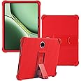 Case for Oneplus Pad 2/Pad Pro 12.1 inch 2024 New Tablet PC Android 14- Soft Silicone Shock Proof Lightweight Stand Rubber Shell Protective,Kids Friendly Soft Silicone Adjustable Stand Cove,RED