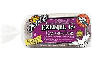 Food For Life Flourless Sprouted Grain Bread, Cinnamon Raisin, 24 oz (Frozen)