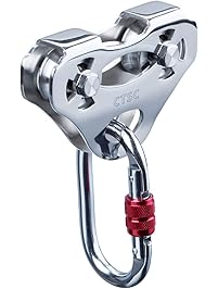 CTSC ZipLine Trolley with Oval Carabiner, Zipline Pulley Kit for Backyard Zipline, Hauling, Rigging and Commercial Purposes with Speed 35/s and Holds Upto 800lbs