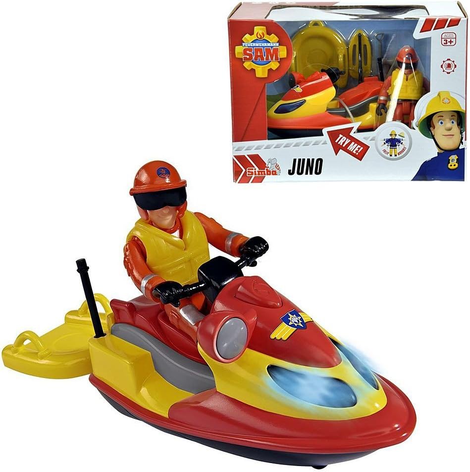 Fireman Sam - Vehicle Jet Ski Juno with light & character Elvis