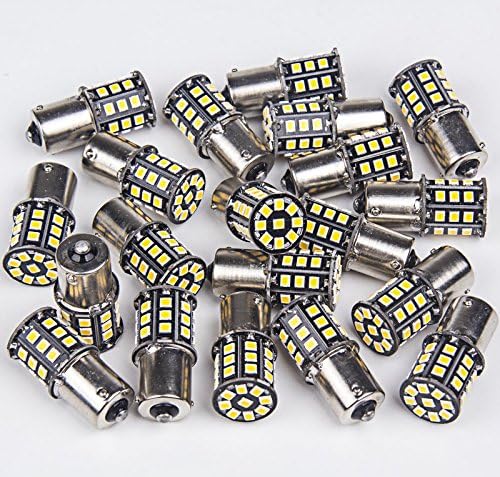1156 RV Camper Trailer 33 SMD LED 1141 1003 Interior Light Bulbs (20-Pack, Warm White (3000K-3500K Color Temputure))