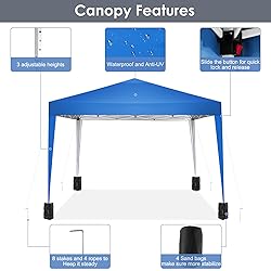 COBIZI Canopy 10x10 Pop Up Canopy Tent Party Tents