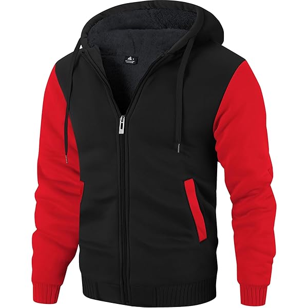 ZITY Men's Zip Up Hoodie Heavyweight Winter Sweatshirt