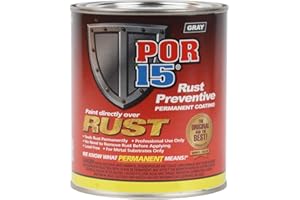 POR-15 Rust Preventive Coating, Stop Rust and Corrosion Permanently, Anti-rust, Non-porous Protective Barrier, 16 Fluid Ounces, Gray