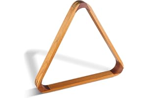 HMQQ Solid Wood Billiard 8-Ball Triangle / 9-Ball Diamond Pool Ball Racks for 2-1/4" Pool Balls, Pool Table Accessories (Yellow)