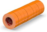 ERKO Electrical Insulation Tape Orange 0.6in x 33ft 10 Pack PVC