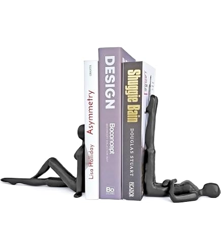 Danya B. Contemporary Cast Iron Bookend Set - 2 Stretching Women Figures, Yoga Inspired, Bronze Finish - View #10