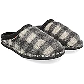 HAFLINGER Unisex Adult Classic Slippers, Black/White, 5 US