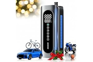 AUTOONE Tire Inflator Portable Air Compressor, 150PSI Air Pump for Car Tires with Tire Pressure Gauge, 3X Faster One Click Smart Cordless Tire Air Pump for Car, Motorcycle, Bike, Ball and More