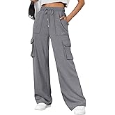 AUTOMET Womens Sweatpants Wide Leg Cargo Pants Fall Fashion Outfits Sweats Baggy Winter Clothes Streetwear Joggers