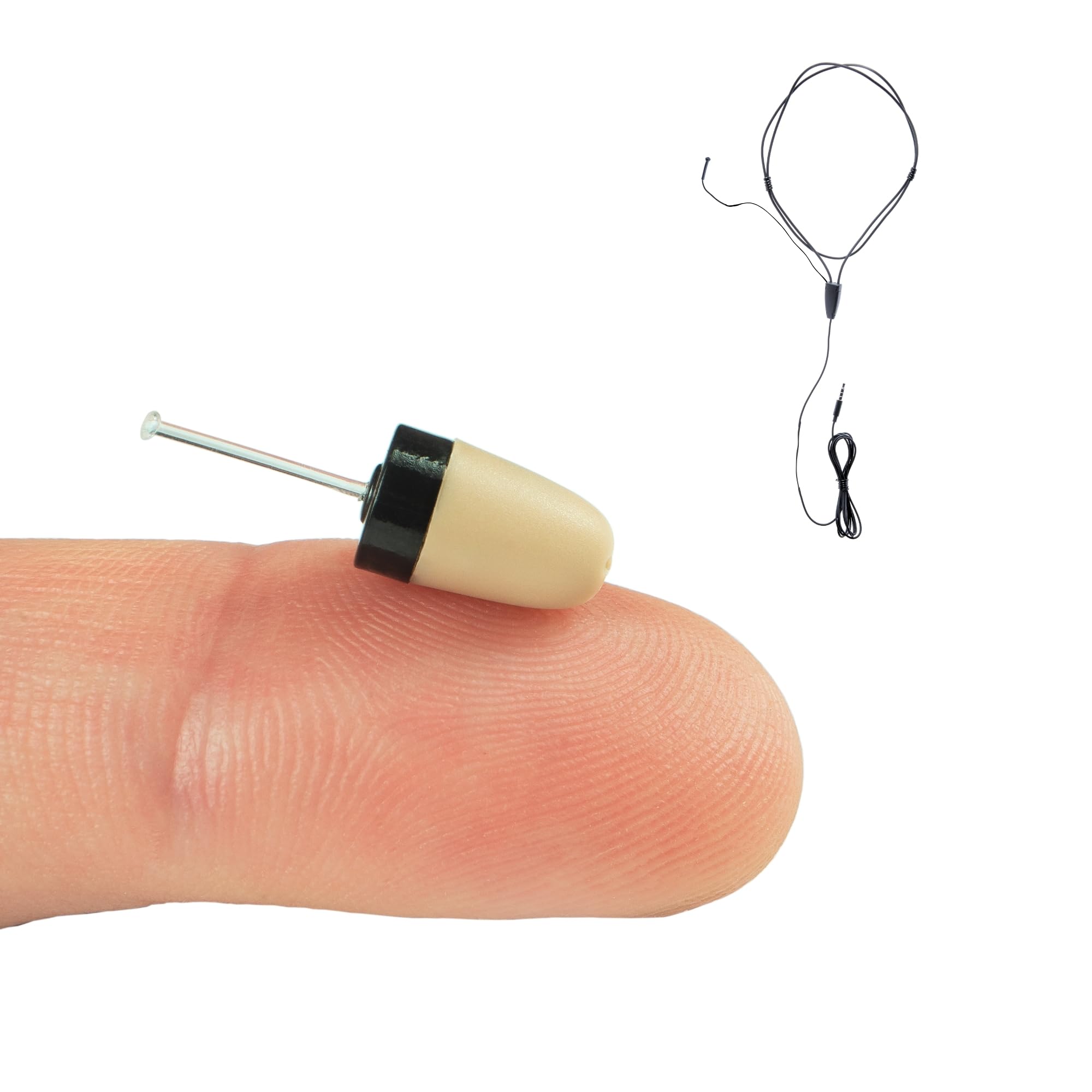 PingaOculto Spy Earpiece Wireless Earphones Invisible Hidden Mini Headset Exam for Phone Wired Microphone - Secret Earphone Micro Listening Ear Cheating (Spy Earpiece Vip Pro SuperMini + Microphone) — image 1