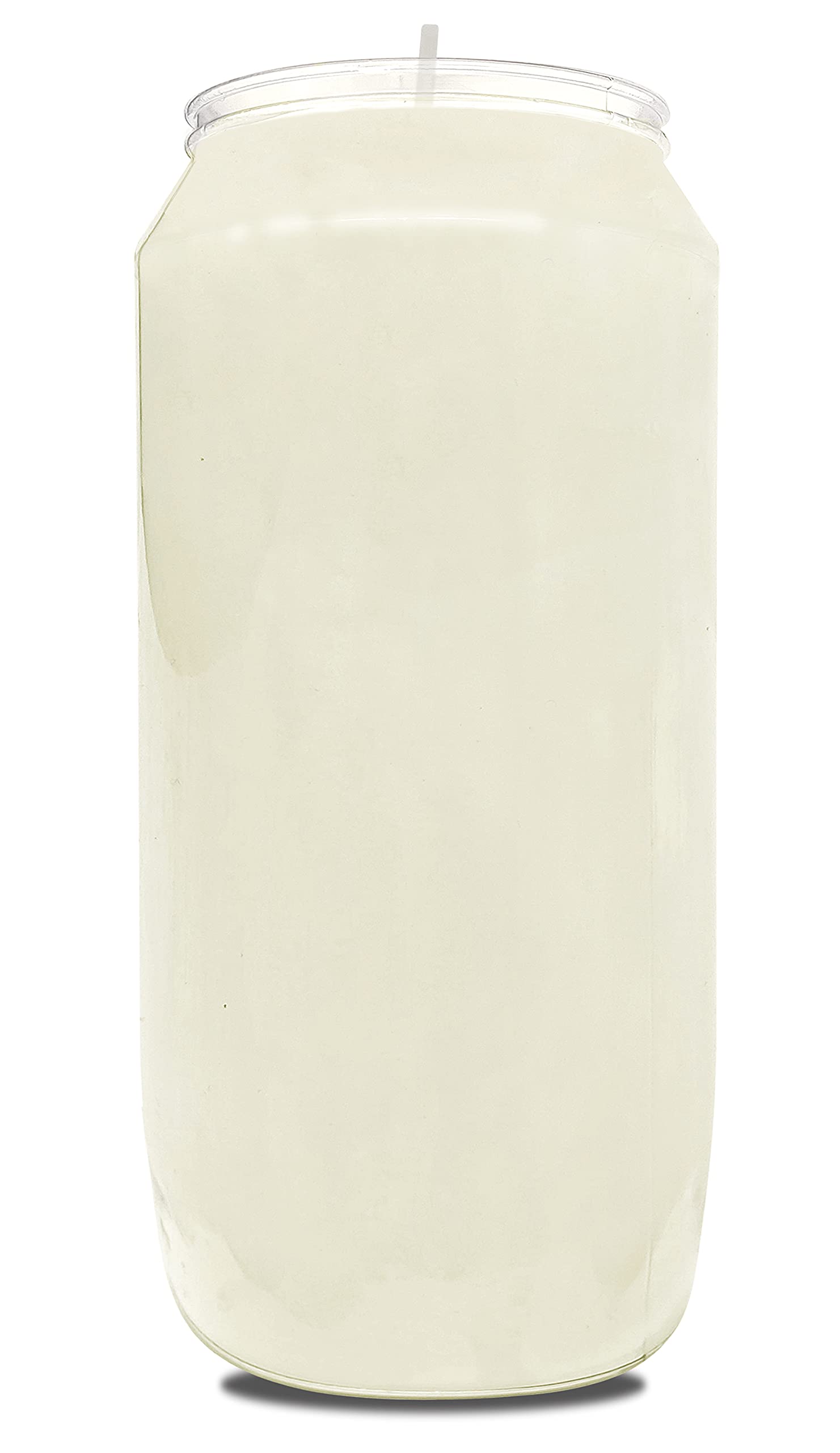 Hyoola 7 Day White Memorial Candles - 1 Pack Grave Candles for Religious, Memory, Vigil and Emergency Use - 100% Vegetable Oil Wax in Plastic Jar Container