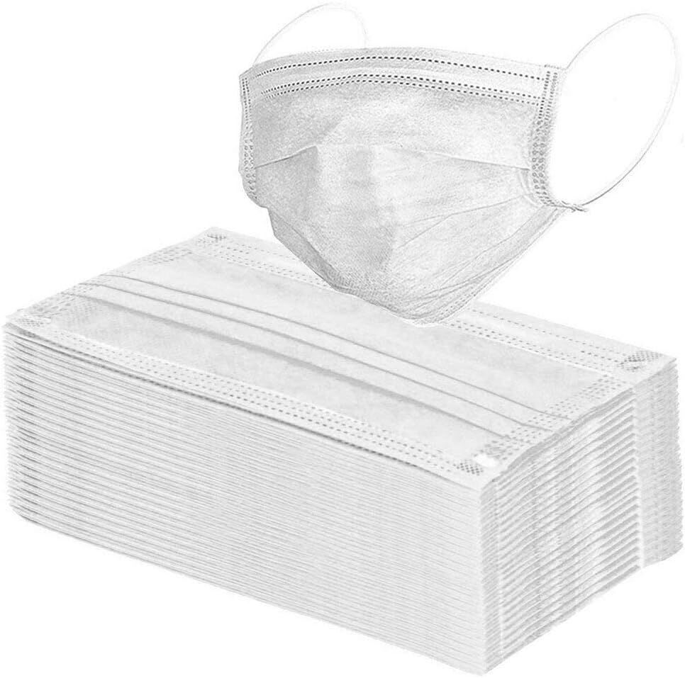 100 PCS Disposable Face Mask A Good Choice to Help Prevent Infections 3-Ply Ear Loop Surgical Medical Dental Industrial