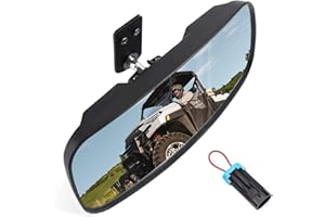 KEMIMOTO UTV Rear View Mirror Compatible with Polaris Ranger 500 570 900 XP 1000 XP/Crew 2017-2025 with Factory Drop Down Mounting Tab, UTV Panoramic Rear View Mirror OEM #2879969