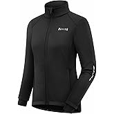 qualidyne Women's Thermal Cycling Jacket Windproof Fleece Lined Softshell Warm Winter Running & Outdoor Biking Coat