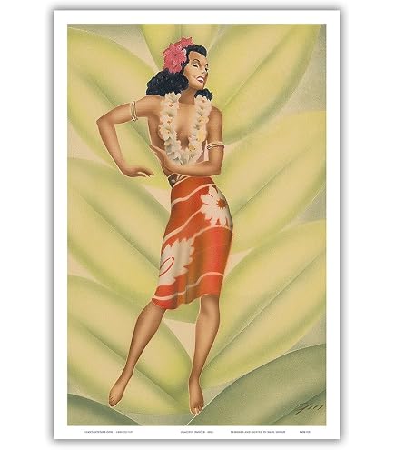 Amazon.com: Tropical Harvest - Hawaiian Woman holding a Basket of
