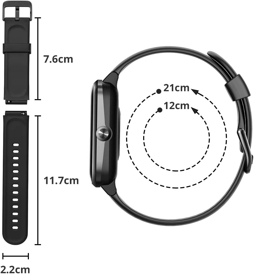Delvfire ID205L Smart Watch Strap Replacement (19mm) compatible with ID205 Fitpolo, GRV, Lifebee, Lintelek, Teminice, Tensky - Image 4