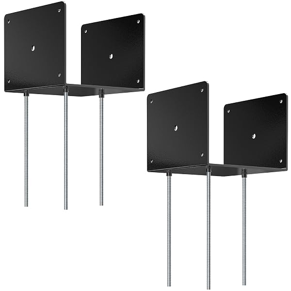 FMHOTU 8X8 CONCRETE POST BASE(2 PCS), DECK POST...