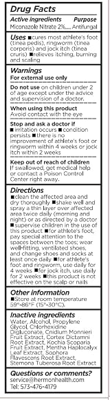 Hermon Jock Itch Spray for Men Extra Strength 2.02 Fl Oz view 2