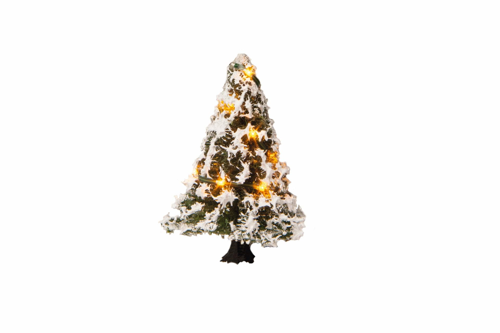 Noch Iluminated Christmas Tree snowy, with 10 LEDs, 5 cm high