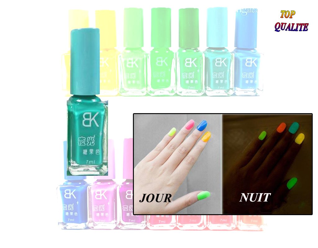 Nagellack, leuchtet im Dunkeln, UV, Türkis: Amazon.de: Beauty