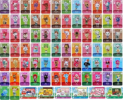 80pcs Selection of Popular Villagers in Series 1-5, Mini NFC ACNH