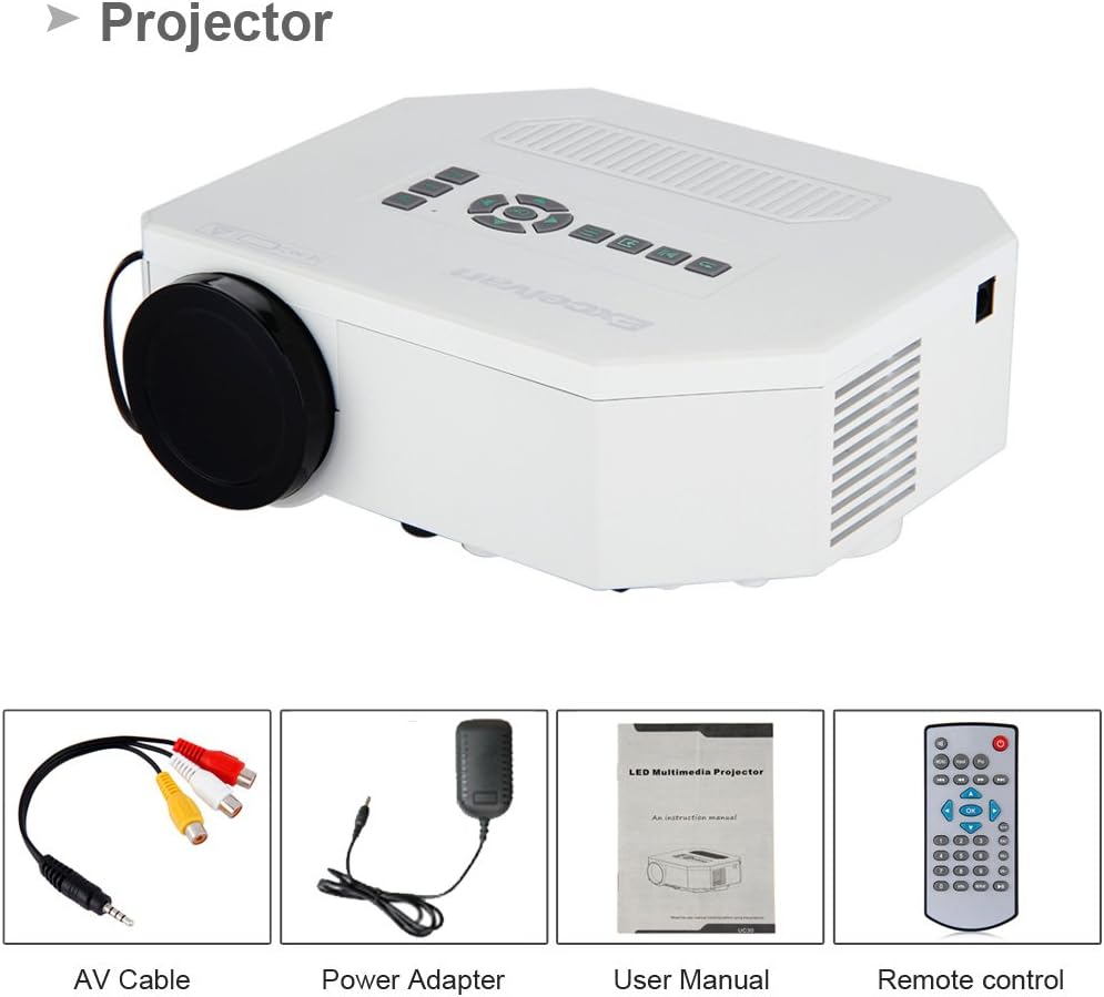 Excelvan Uc30 Proyector Mini Portatil (Multimedia LED, LCD,Teatro ...