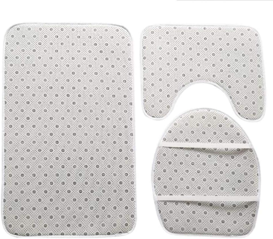 Amazon Com Lnte Badezimmerteppich Set 45x75 Cm Badematten Set 3 Teilig Wc Vorleger Polyesterfaser Polyester Bad Teppiche Rutschfest Home Kitchen