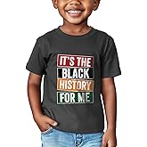 Black History Month Shirt for Kids African T-Shirts Boys Girls Black History Clothes Short Sleeve Tops Letters Tee 2T-8Y