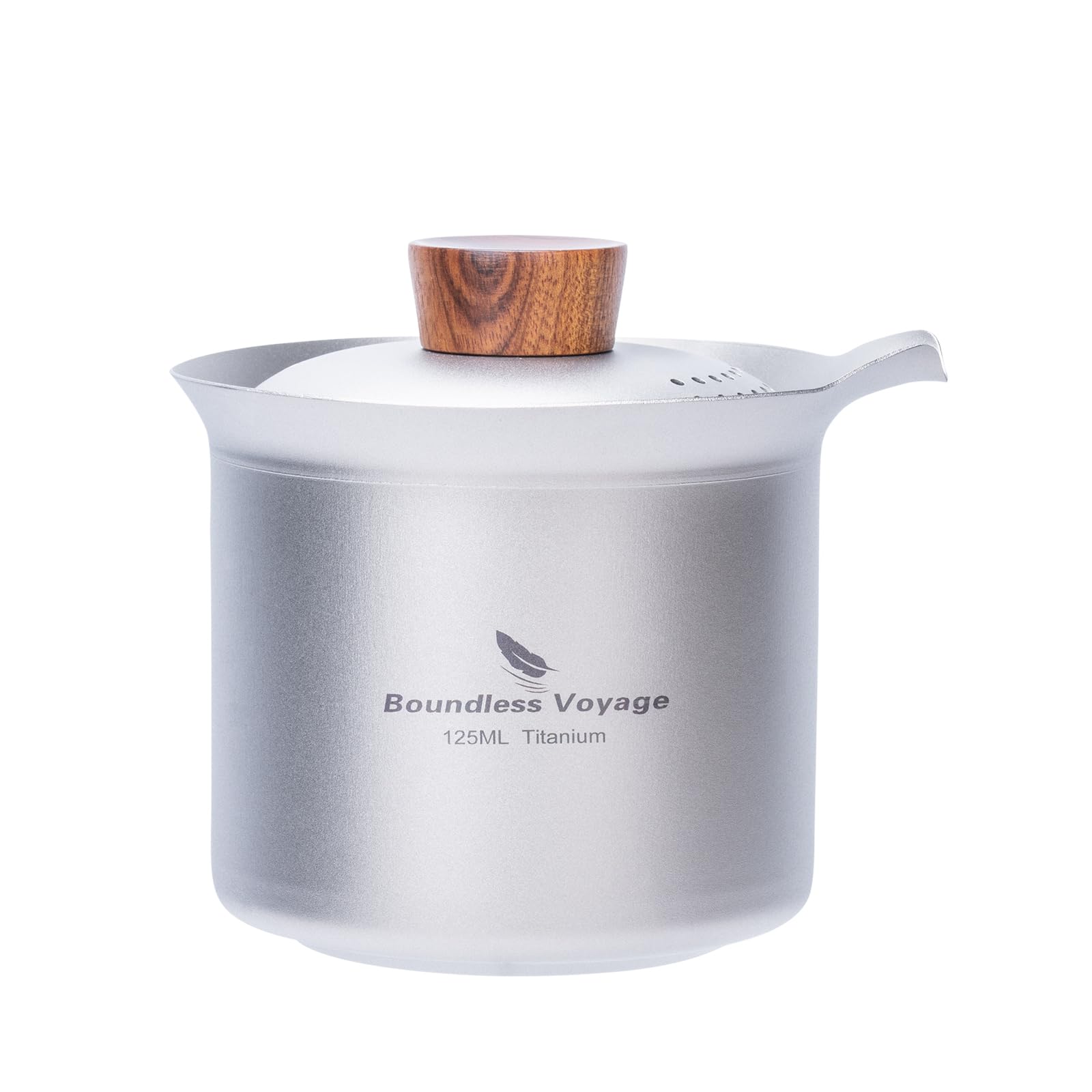 Boundless Voyage Titanium Tea Maker Outdoor Mug Camping Cup Set Double-Layer Teacup Lightweight Portable Tableware 1 Person Cup Ti3145D