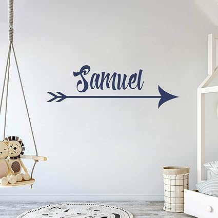 Custom Arrow Name Wall Decal - Baby Girl Nursery Decor, Vinyl Sticker, USA Made
