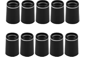 10pcs 370 Golf Tapered Ferrules, Black Golf Club Shaft Ferrules with Single Silver Ring Golfing Shaft Accessories for All Iro