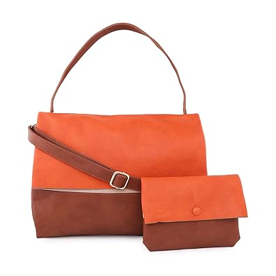 Viyomi Women PU Orange Shoulder Bag