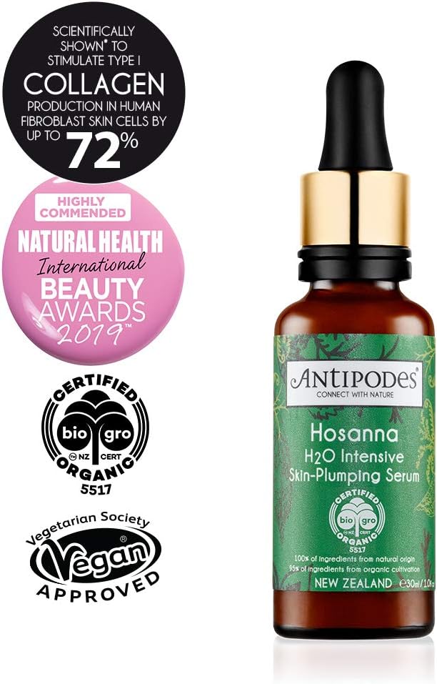 Hosanna Collagen-Plumping Water Serum 30ml - Anti-Ageing Serum - Collagen-Boosting Face Serum with New Zealand Bioactives - 30ml - Image 3