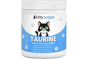 KittySupps Taurine Supplement for Cats,KittySupps Taurine for Cats - Supports Heart, Eyes & Immunity, Promotes Energy & Healthy Coat, 200 Gram Powder Supplement.