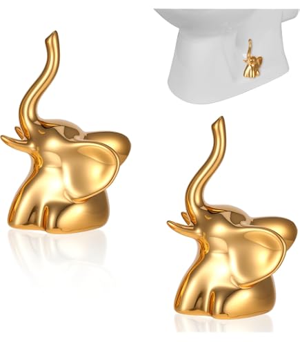 KINCHYGO 2 Pack Cat Ceramic Toilet Floor Bolt Caps Gold | Decorative Toilet Screw Cover Cap Cute Replacement for Bathroom Decor KINCHYGO 2 Pack Cat Ceramic Toilet Floor Bolt Caps Gold | Decorative Toilet Screw Cover Cap Cute Replacement for Bathroom Decor