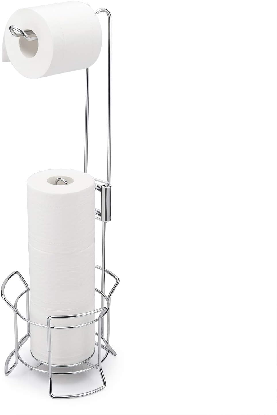 AmazerBath Toilet Paper Holder Stand, Bathroom Toilet Paper Dispenser Storage for 3 Rolls of Toilet Tissue, Free Standing Toilet Paper Holder for Storage Organizing: Home & Kitchen
