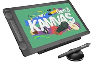 HUION KAMVAS 16 (Gen 3) Drawing Tablet with Screen, 15.8 inch 2.5K QHD Art Tablet with Full Laminated Anti-Sparkle Glass,99% 