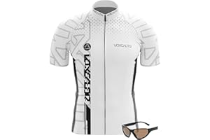 VOXCAUTQ Men's Cycling Bike Jersey Short Sleeve,Cycling Jersey Men,Mountain Bike Shirt