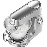 Kenwood KVC85.124SI Titanium Chef Baker with built-in 13.2 lbs (6 kg) scale, 3.7 qt (3.5L) and 5.3 qt (5L) bowls, whisks and mixer included