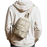 SEAFEW Sling Crossbody Bag for Men Women, Tactical Backpack Shoulder Daypack Mini Anti-Theft Motorcycle Chest Bags, Small One Strap Backpack for Casual Travel Hiking Outdoor Sports Khaki