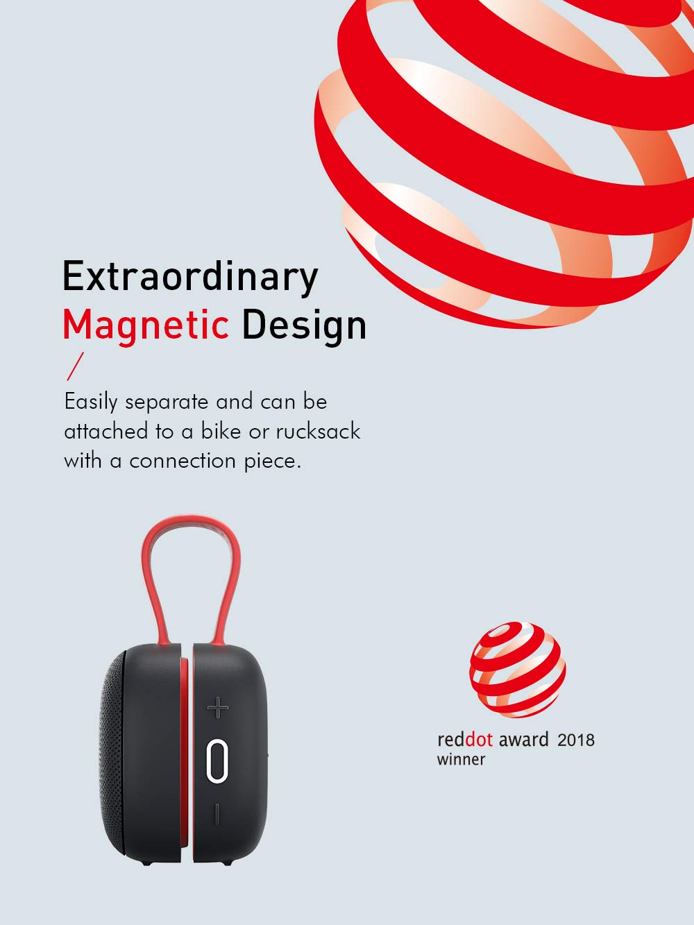 HAVIT Enceinte Bluetooth V4.2, Haut Parleur Boîte à Musique, IPX7 étanche, 30 Heures de Jeu avec Batterie 4000mAh, Microphone intégré, Siri/Google Assistant/Chat Vocal Pris en Charge(E5 Noir Rouge)