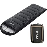 3-4 Season Sleeping Bag for Adults & Kids, Lightweight Warm Cold Weather Camping Bag with Waterproof Compression Sack – Portable for Hiking, Backpacking, Traveling & Outdoor Adventures