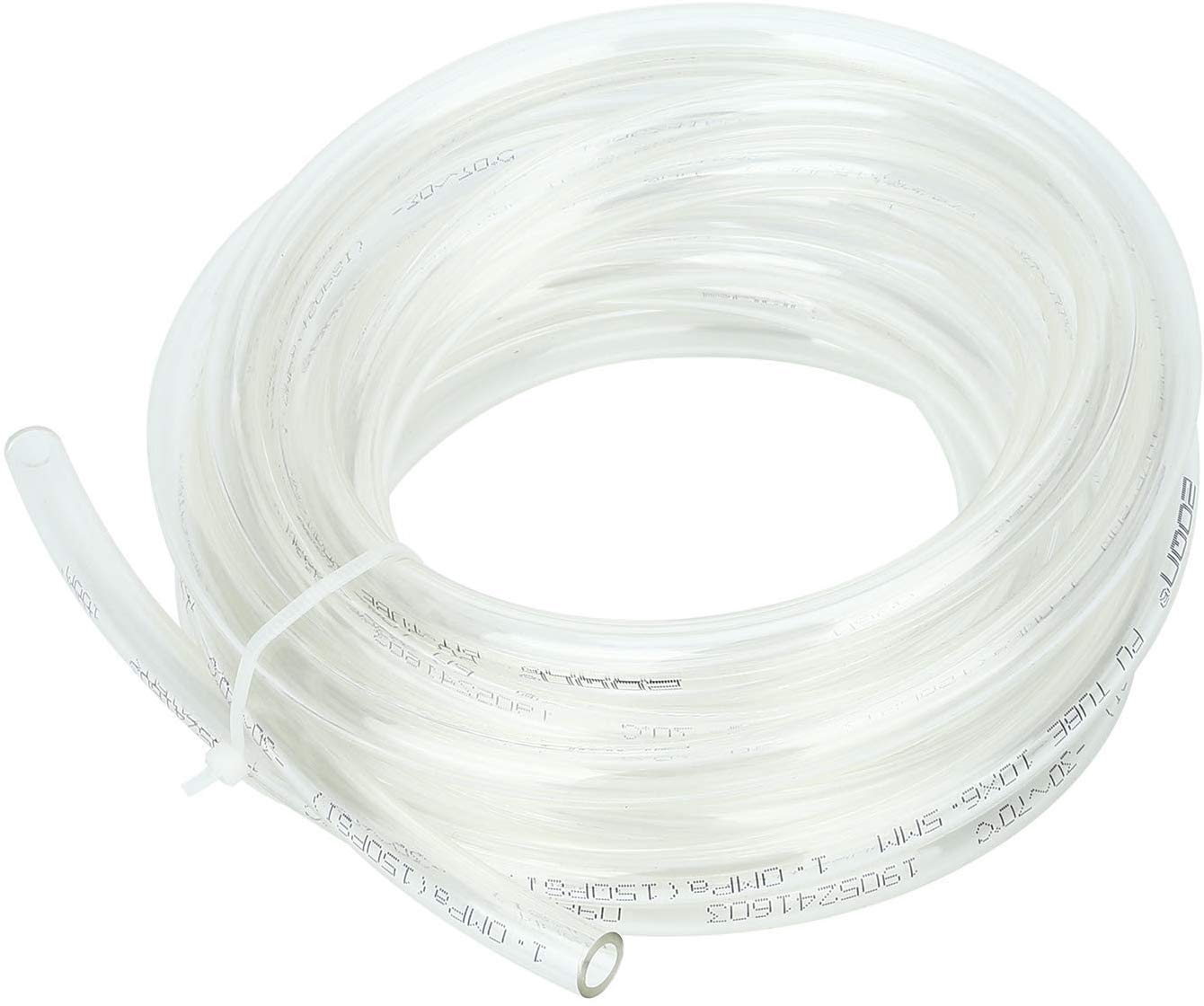 TEN-HIGH 5 m PU Air Hose Pneumatic Hose 6.5 mm ID x 10 mm AD Transparent for Pneumatic Tools, Woodworking etc.