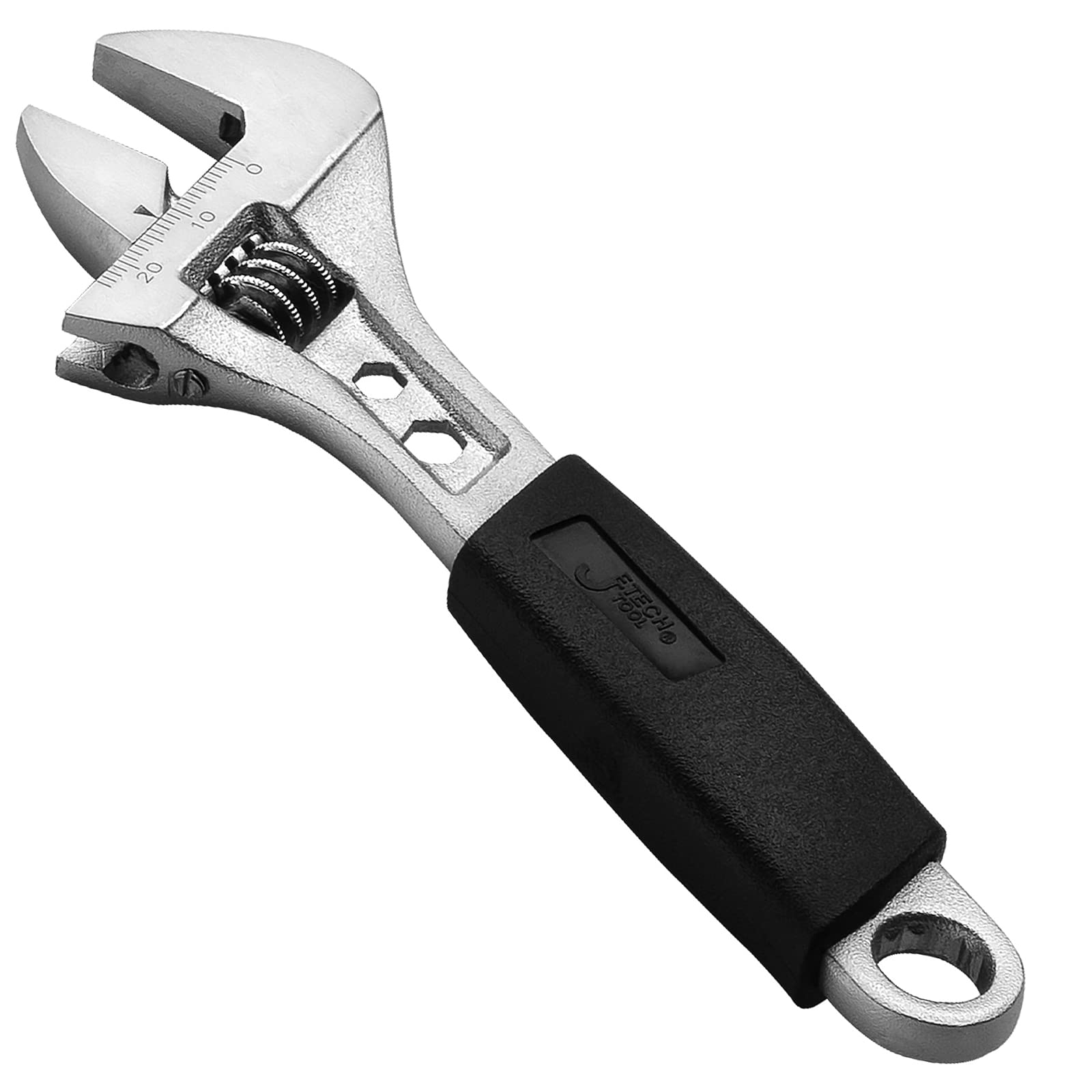 Jetech 150mm (6 Inch) Adjustable Spanner with Soft Grip Handle - Professional Wide Jaw Shifter Wrench for Versatile Applications